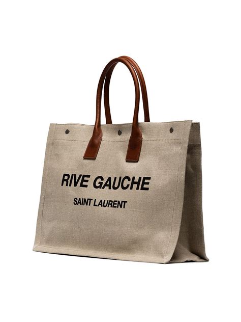 Saint Laurent Rive Gauche Canvas Tote 